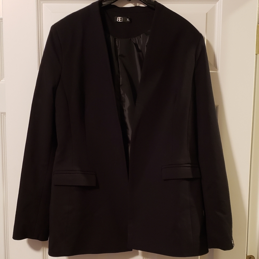 Black Collarless Jacket - image 2